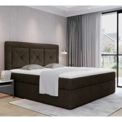 Wohnen Stauraumbett in Dunkelbraun - Giralna