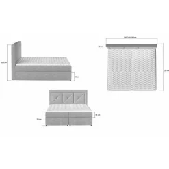 Wohnen Stauraumbett in Dunkelbraun - Giralna