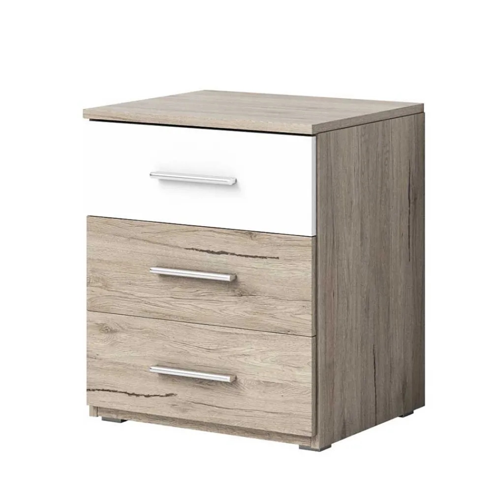 Wohnen Jugendbetten*Stauraumbett in Eiche San Remo Dekor - Duno