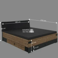 Wohnen Stauraumbett in Tanne Holzoptik - Ardila