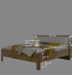 Wohnen Betten|Betten*Stauraumbett Neriman und Nachtkommoden Set (dreiteilig)