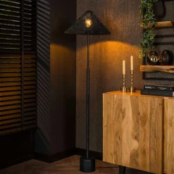 Wohnen Loft Möbel|Industrial Möbel*Stehlampe in Schwarzgrau aus Metall - Catron