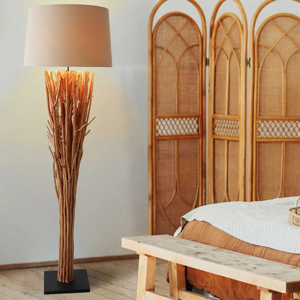 Wohnen Lampen & Leuchten*Stehlampe mit Fuß aus Treibholz Ästen - Duffy