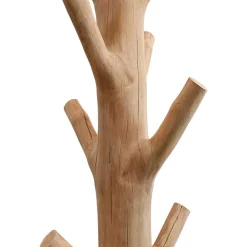 Wohnen Lampen & Leuchten*Stehlampe mit Stoffschirm und Naturholz Fuß - Longli