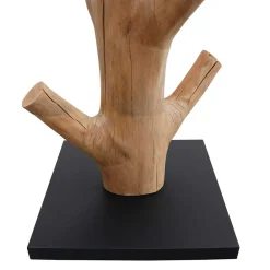 Wohnen Lampen & Leuchten*Stehlampe mit Stoffschirm und Naturholz Fuß - Longli