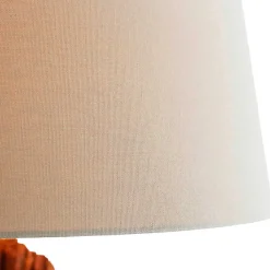 Wohnen Stehlampe mit Stoffschirm und Treibholz Stele - Duvianco