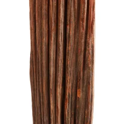 Wohnen Stehlampe mit Stoffschirm und Treibholz Stele - Duvianco