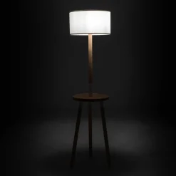 Wohnen Lampen & Leuchten*Stehlampe mit Tisch im Skandi Design - Lita