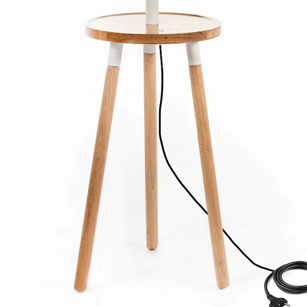 Wohnen Lampen & Leuchten*Stehlampe mit Tisch im Skandi Design - Lita