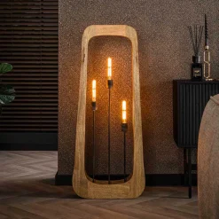 Wohnen Lampen & Leuchten*Stehleuchte aus Mangobaum Massivholz - Capitan