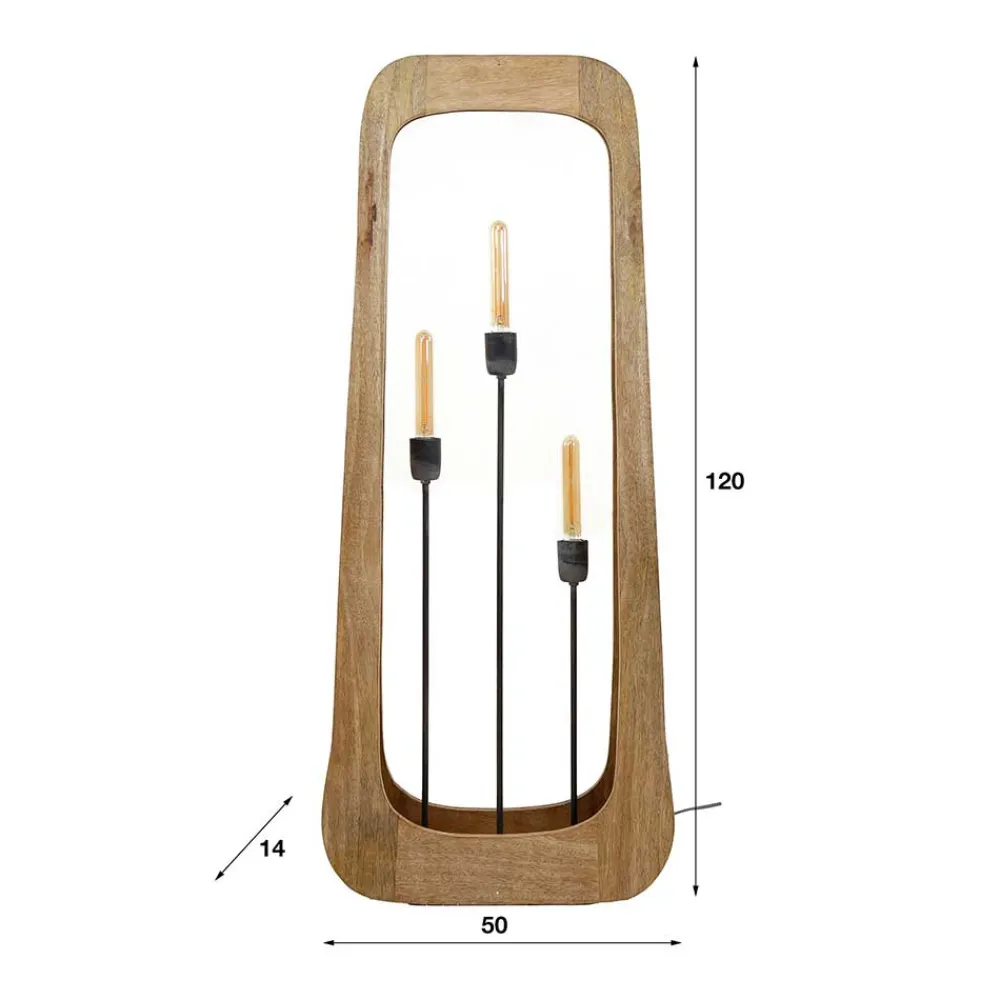 Wohnen Lampen & Leuchten*Stehleuchte aus Mangobaum Massivholz - Capitan