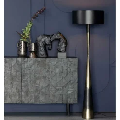 Wohnen Lampen & Leuchten*Stehleuchte in Schwarz & Messing - Moridado