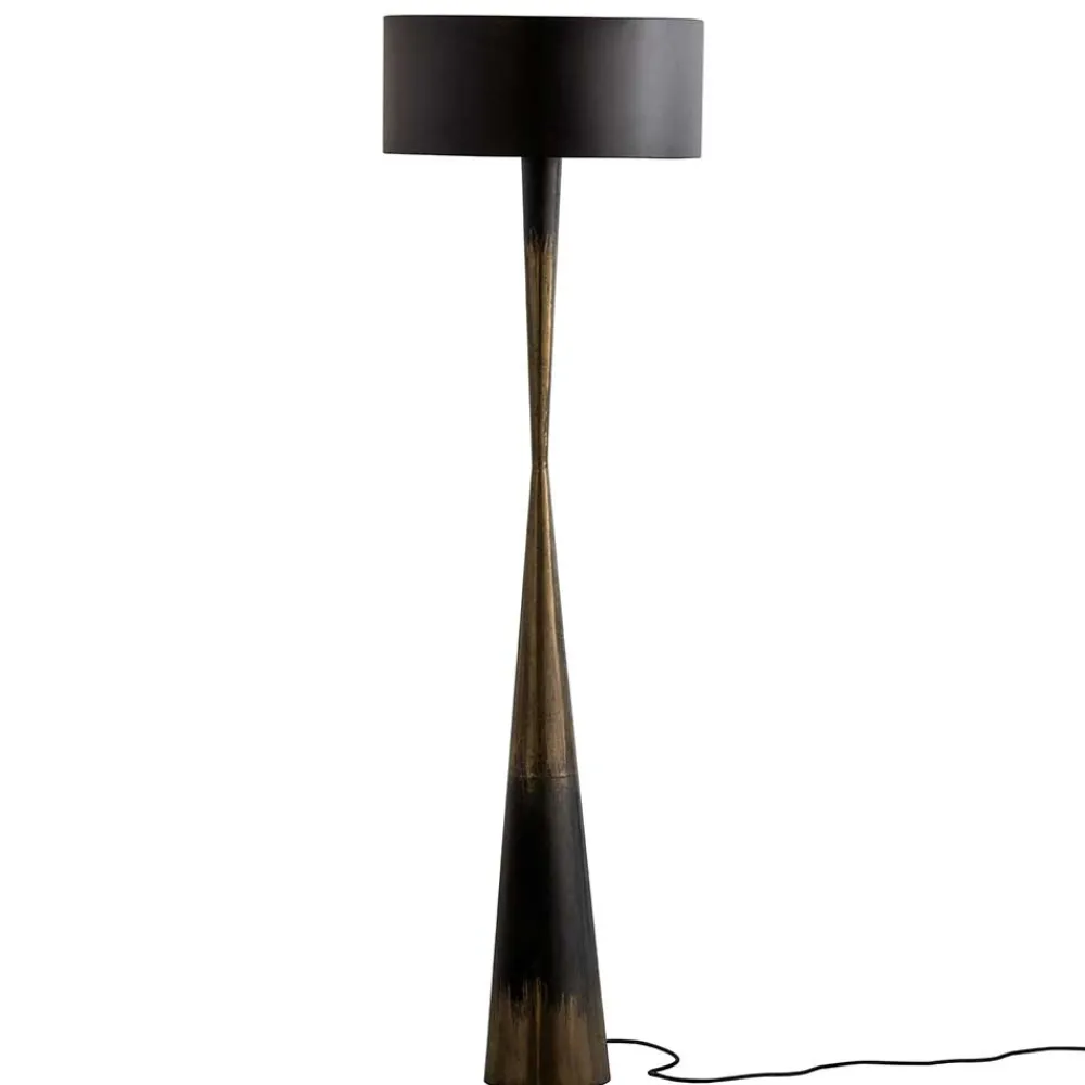 Wohnen Lampen & Leuchten*Stehleuchte in Schwarz & Messing - Moridado