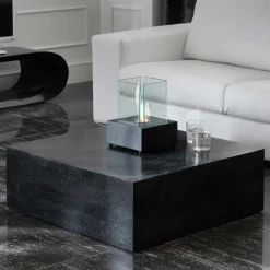 Wohnen Stein Couchtisch Luvega in Schwarz