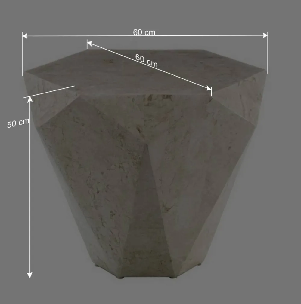 Wohnen Stein Wohnzimmertisch Jevellon in Creme