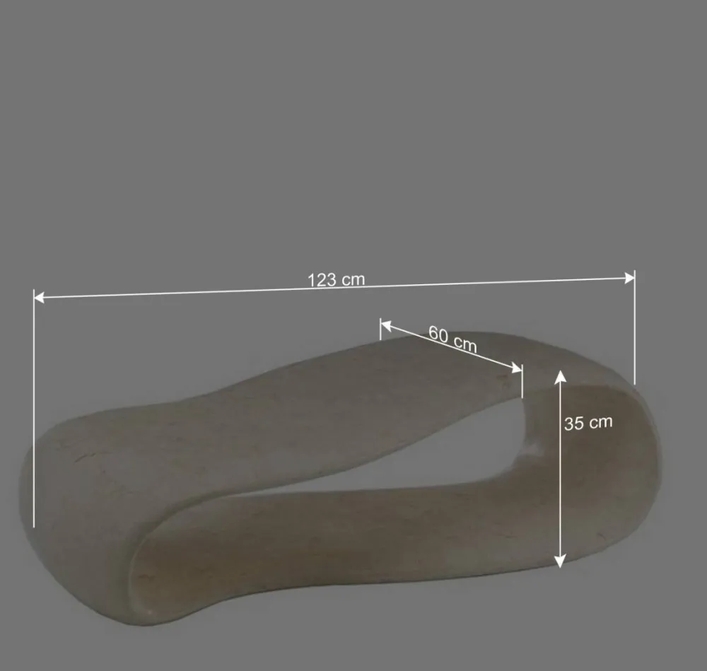 Wohnen Stein Wohnzimmertisch Sunderland in Grau