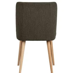 Wohnen Stühle aus braunem Boucle Stoff - Convilla (2er Set)