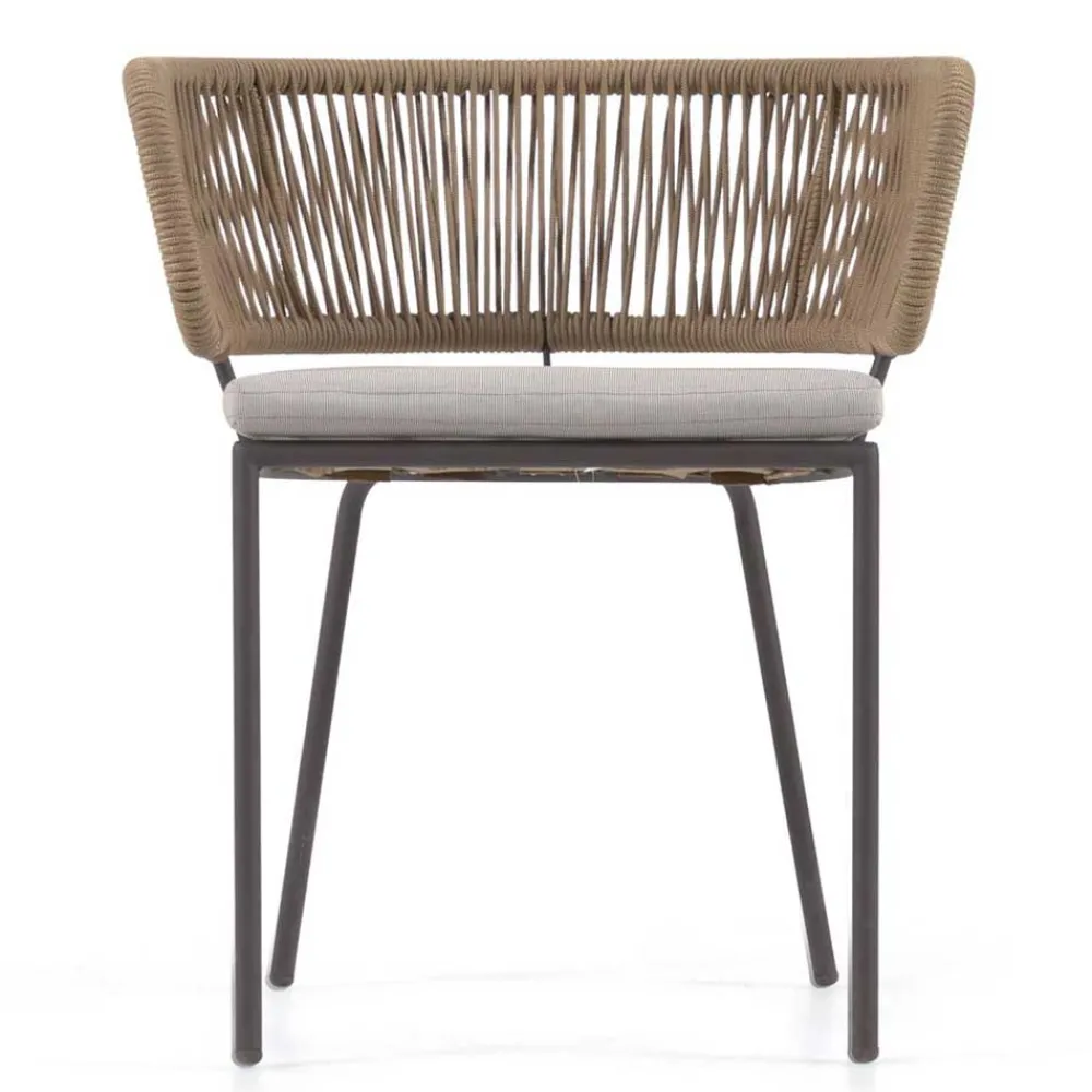 Wohnen Rattanmöbel|Esszimmerstühle*Stühle aus Kordelgeflecht Beige - Wanisha (4er Set)