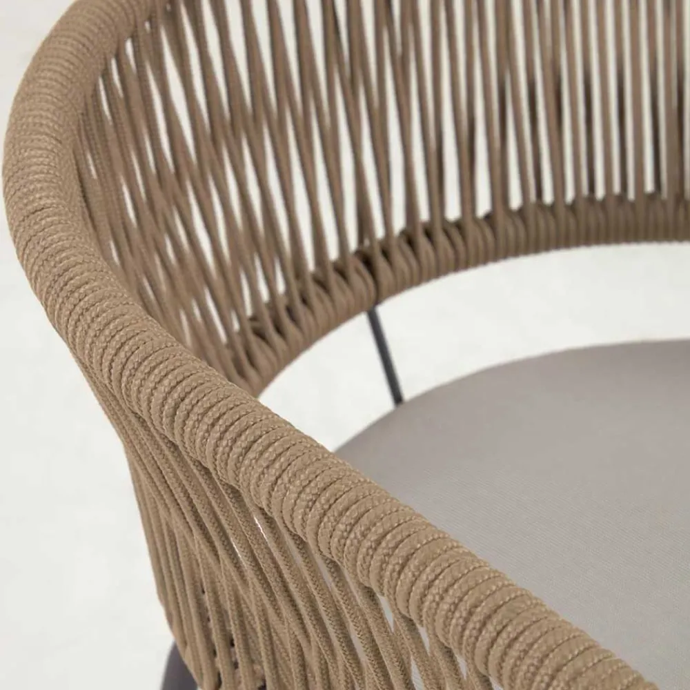 Wohnen Rattanmöbel|Esszimmerstühle*Stühle aus Kordelgeflecht Beige - Wanisha (4er Set)