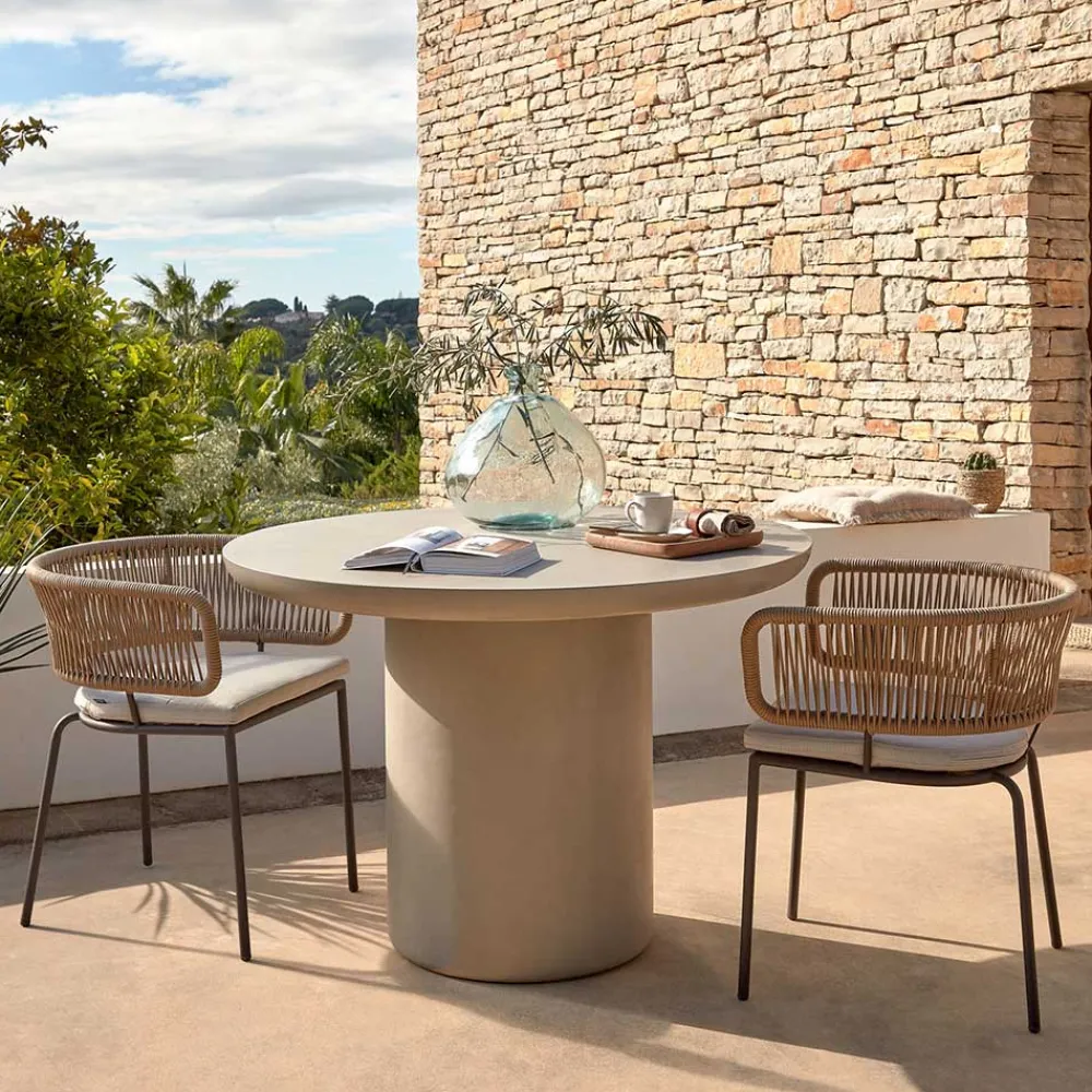 Wohnen Rattanmöbel|Esszimmerstühle*Stühle aus Kordelgeflecht Beige - Wanisha (4er Set)