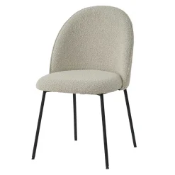 Wohnen Stühle in Beigegrau mit Schwarz - Facanella (2er Set)