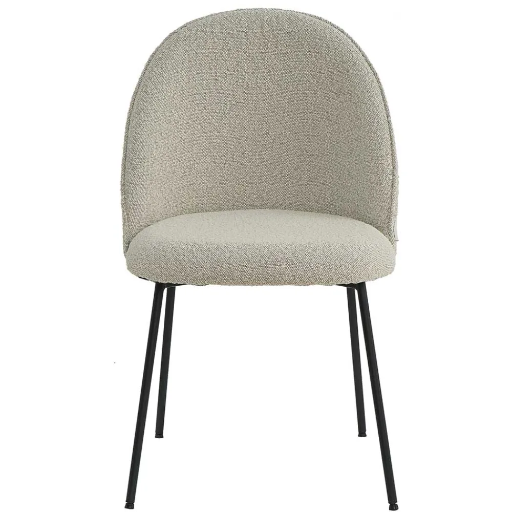 Wohnen Stühle in Beigegrau mit Schwarz - Facanella (2er Set)