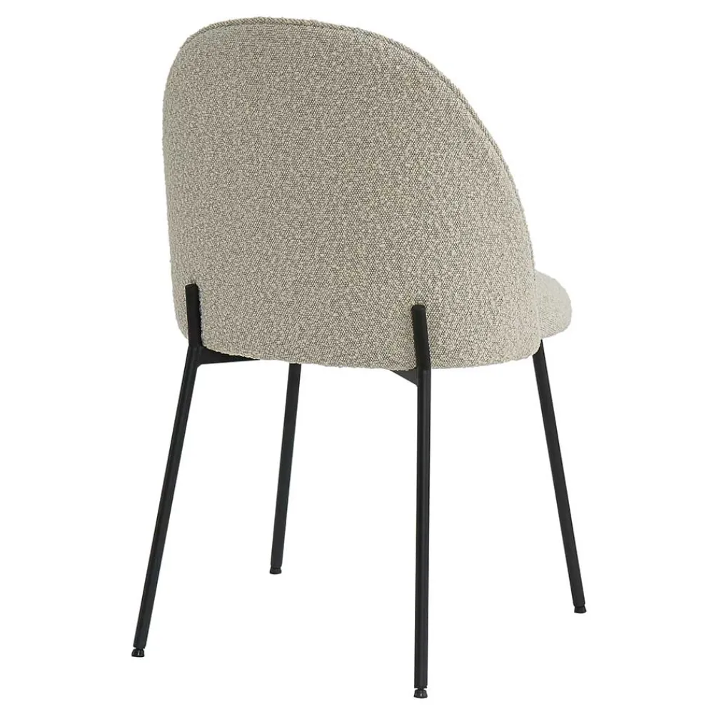 Wohnen Stühle in Beigegrau mit Schwarz - Facanella (2er Set)