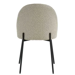 Wohnen Stühle in Beigegrau mit Schwarz - Facanella (2er Set)