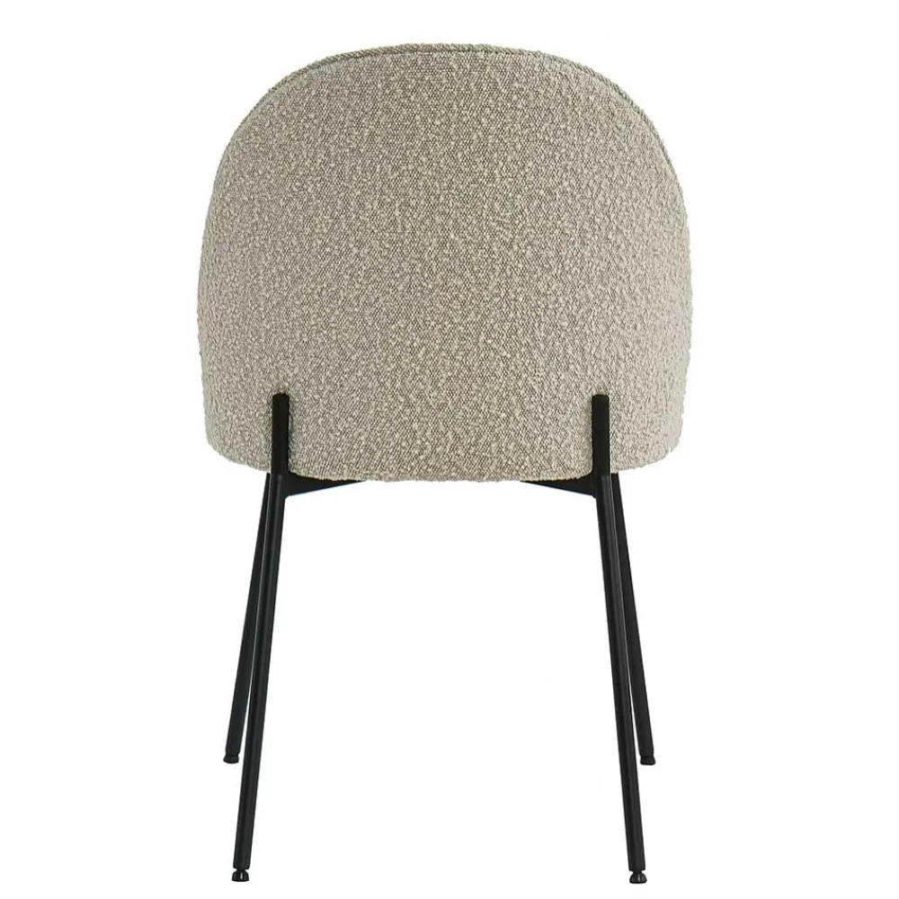 Wohnen Stühle in Beigegrau mit Schwarz - Facanella (2er Set)