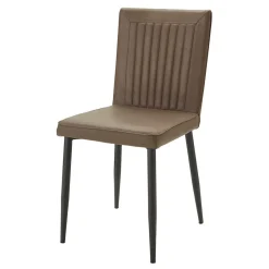 Wohnen Stühle in Braun Kunstleder - Freiburg (2er Set)