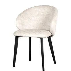 Wohnen Küchenstühle|Esszimmerstühle*Stühle in Cremeweiß Struktursamt - Levetreal (2er Set)