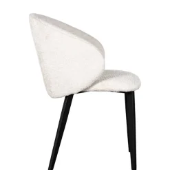 Wohnen Küchenstühle|Esszimmerstühle*Stühle in Cremeweiß Struktursamt - Levetreal (2er Set)