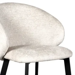 Wohnen Küchenstühle|Esszimmerstühle*Stühle in Cremeweiß Struktursamt - Levetreal (2er Set)