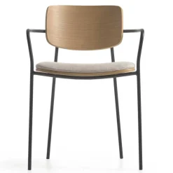 Wohnen Stühle in Eiche & Beige & Schwarz - Salute (4er Set)