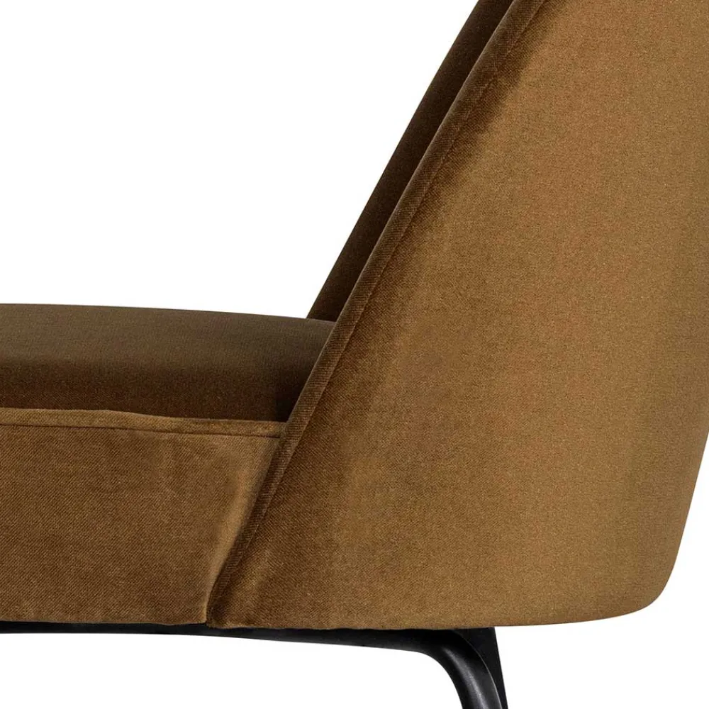 Wohnen Retro Möbel*Stühle in Honig Gelb Samtstoff - Lagaska (2er Set)