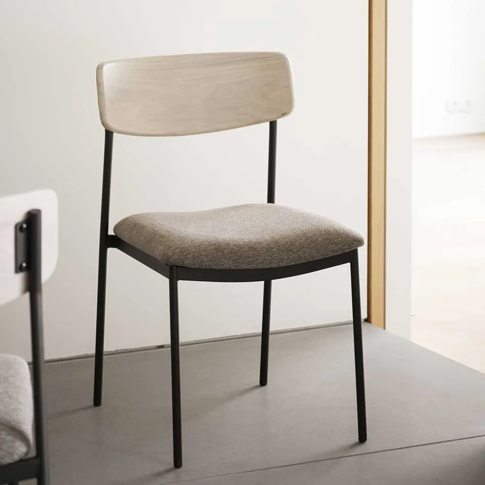 Wohnen Stühle mit Polstersitz in Beige - Gora (2er Set)