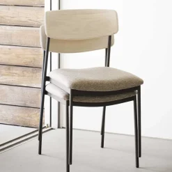 Wohnen Stühle mit Polstersitz in Beige - Gora (2er Set)