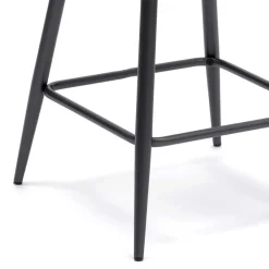 Wohnen Stilvoller Barhocker mit Schalensitz Creditana Kunstleder Vintage Braun (2er Set)