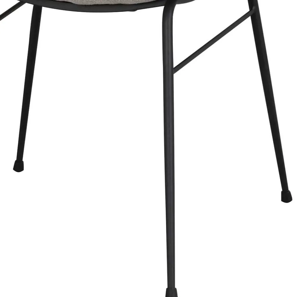 Wohnen Schwarze Möbel|Küchenstühle*Stoff Armlehnenstuhl in Hellgrau - Jackon (2er Set)