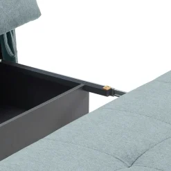 Wohnen Stoff Bettcouch in Türkis - Enfino