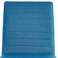 Wohnen Schwarze Möbel|Wohnzimmerstühle*Stoff Freischwinger Stuhl in Petrol Blau - Isakina (2er Set)