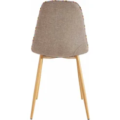 Wohnen Braune Möbel|Skandinavische Möbel*Stoff Schalenstühle in Hellbraun - Murcy (2er Set)