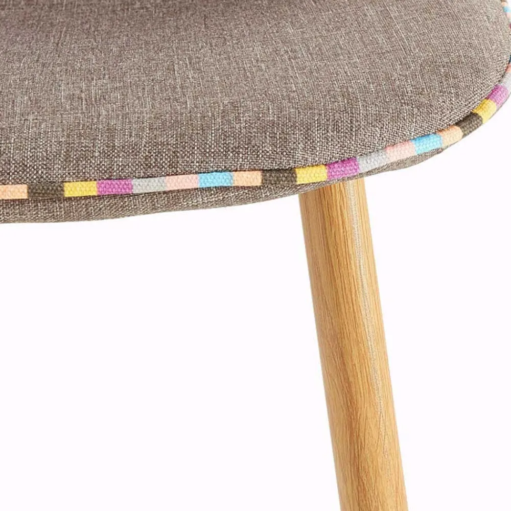 Wohnen Braune Möbel|Skandinavische Möbel*Stoff Schalenstühle in Hellbraun - Murcy (2er Set)