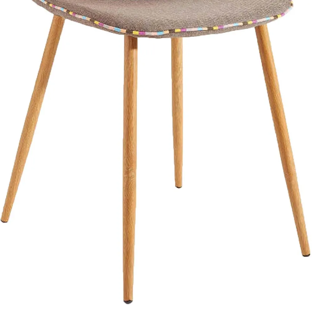 Wohnen Braune Möbel|Skandinavische Möbel*Stoff Schalenstühle in Hellbraun - Murcy (2er Set)