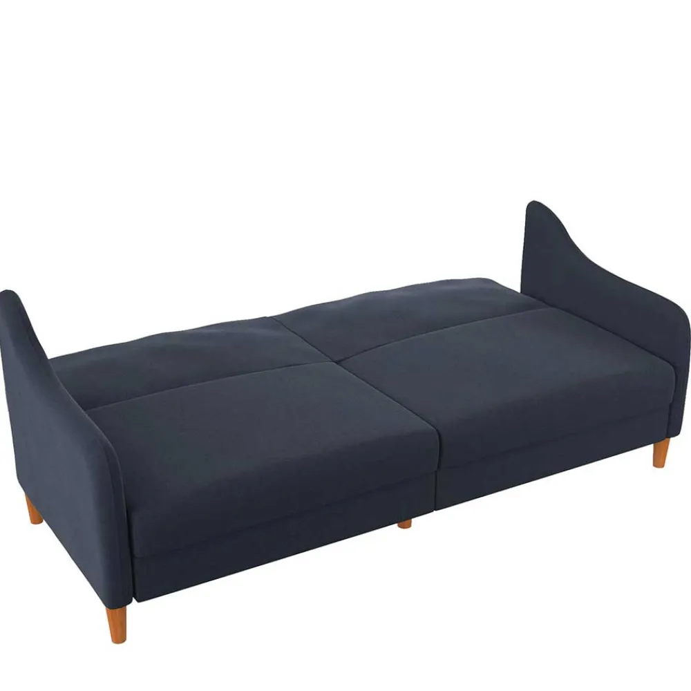 Wohnen Stoff Schlafcouch in Dunkelblau - Alborg