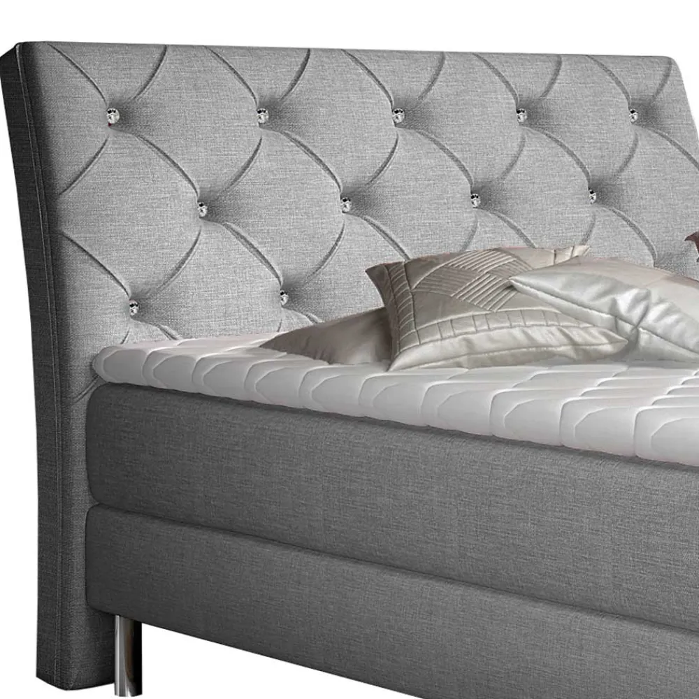 Wohnen Stoffbett mit Stauraum in Grau - Rentascia