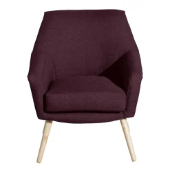Wohnen Retro Möbel|Sessel & Hocker*Stoffsessel in Bordeaux Rot - Holdin