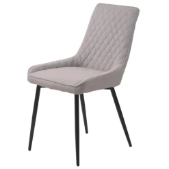 Wohnen Küchenstühle*Stoffstühle in hellem Grau - Manchester (2er Set)