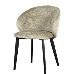 Wohnen Küchenstühle|Esszimmerstühle*Struktursamt Polsterstühle in Beige - Hakamo (2er Set)