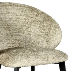 Wohnen Küchenstühle|Esszimmerstühle*Struktursamt Polsterstühle in Beige - Hakamo (2er Set)